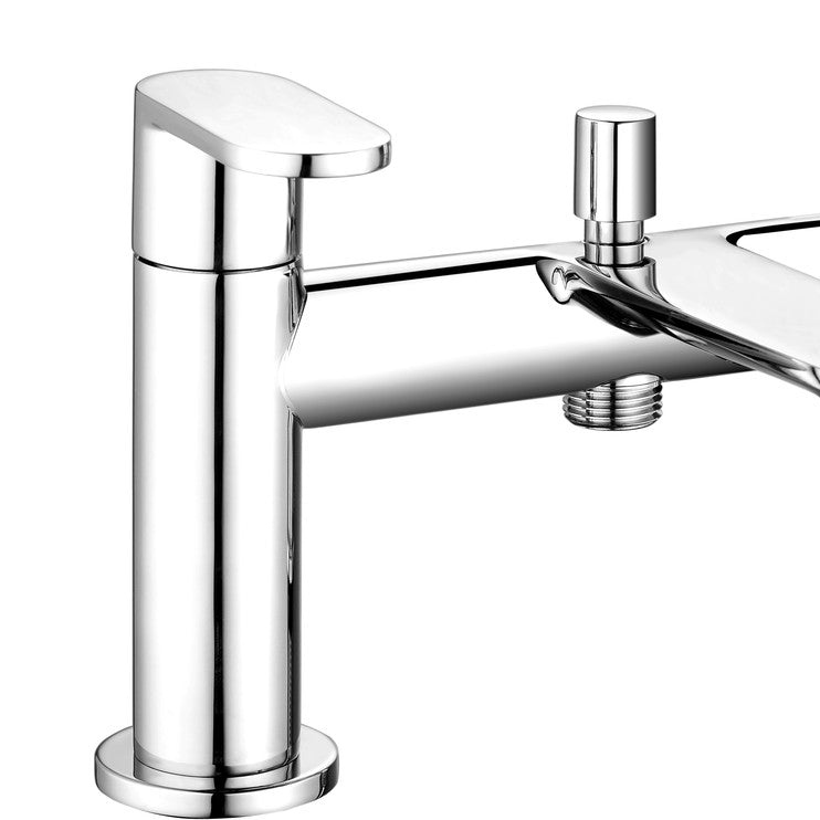 Gino Chrome Bath Filler Tap with Shower Mixer Kit