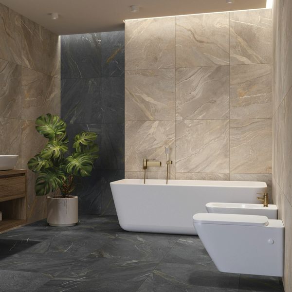 Granby Beige Matt Stone Effect 600x600mm Tiles