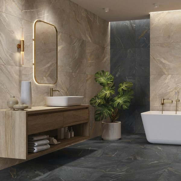 Granby Beige Matt Stone Effect 600x600mm Tiles