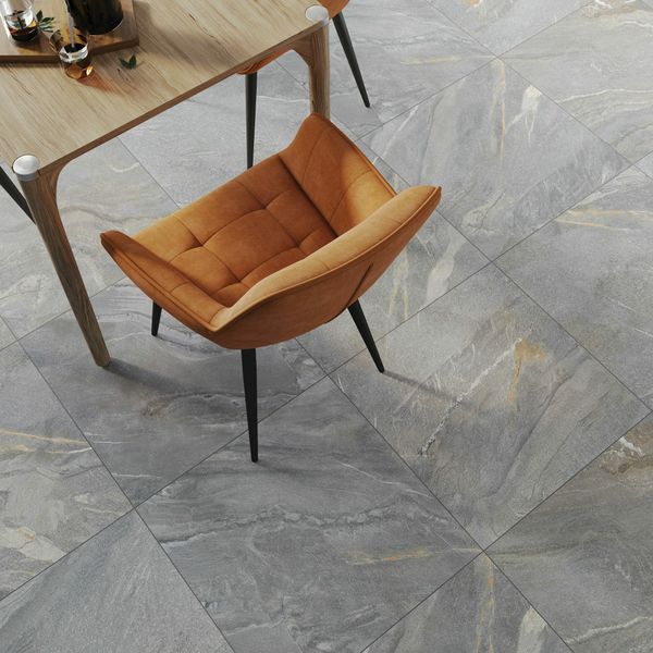 Granby Grey Matt Stone Effect 600x600mm Tiles