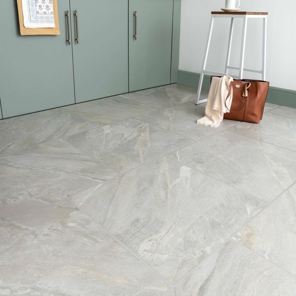 Granby Light Grey Matt Stone Effect 600x600mm Tiles