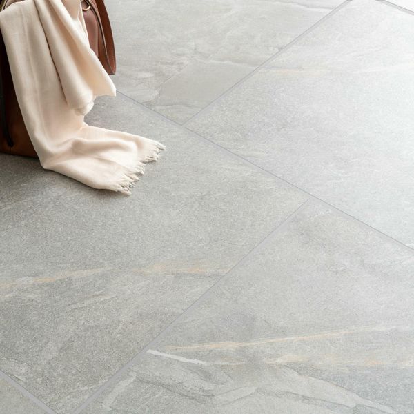 Granby Light Grey Matt Stone Effect 600x600mm Tiles
