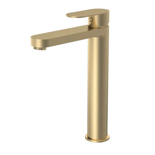 Halstatt Tall Basin Mixer Tap Brushed Brass
