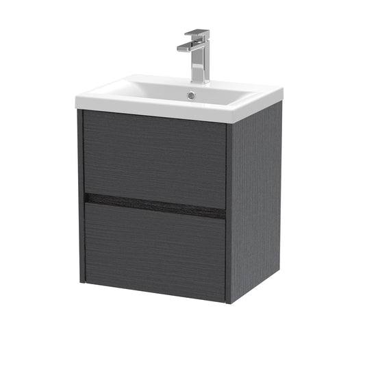 nuie 500mm wall hung 2 drawer unit basin 1hav2202a, Nuie, Wall Hung Vanity Unit, 1