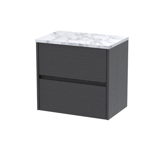nuie 600 wall hung 2 drawer unit laminate worktophav2204lcm, Nuie, Wall Hung Vanity Unit, 1