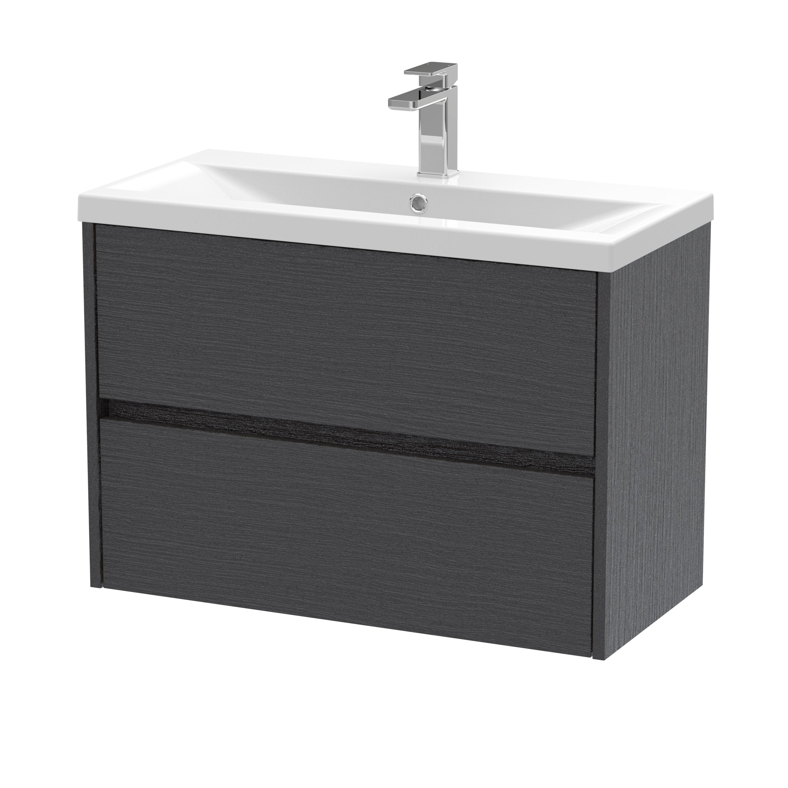 nuie 800mm wall hung 2 drawer unit basin 1hav2206a, Nuie, Wall Hung Vanity Unit, 1
