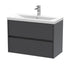 nuie 800mm wall hung 2 drawer unit basin 1hav2206a, Nuie, Wall Hung Vanity Unit, 1
