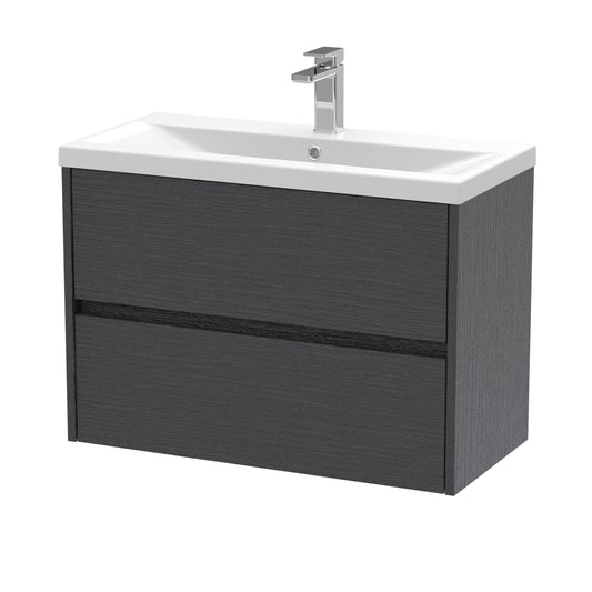 nuie 800mm wall hung 2 drawer unit basin 1hav2206a, Nuie, Wall Hung Vanity Unit, 1