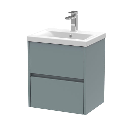nuie 500mm wall hung 2 drawer unit basin 1hav2302a, Nuie, Wall Hung Vanity Unit, 1