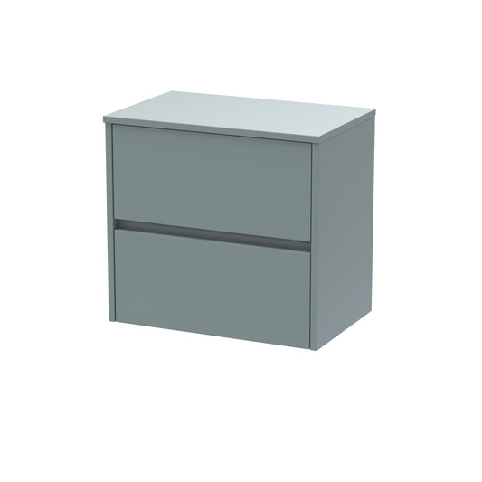 Havana 600mm Wall Hung 2 Drawer Unit & Worktop