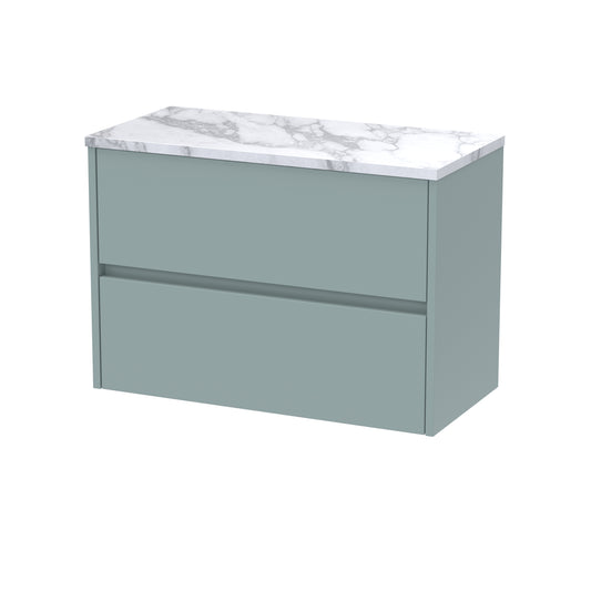 Havana 800 Wall Hung 2-Drawer Unit & Laminate Worktop