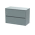 Havana 800mm Wall Hung 2 Drawer Unit & Worktop