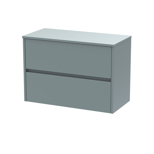 Havana 800mm Wall Hung 2 Drawer Unit & Worktop