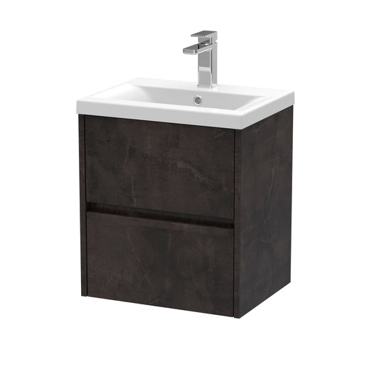 nuie 500mm wall hung 2 drawer unit basin 1hav2602a, Nuie, Wall Hung Vanity Unit, 1