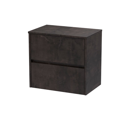Havana Metallic Slate 600mm Wall Hung 2 Drawer Unit & Worktop