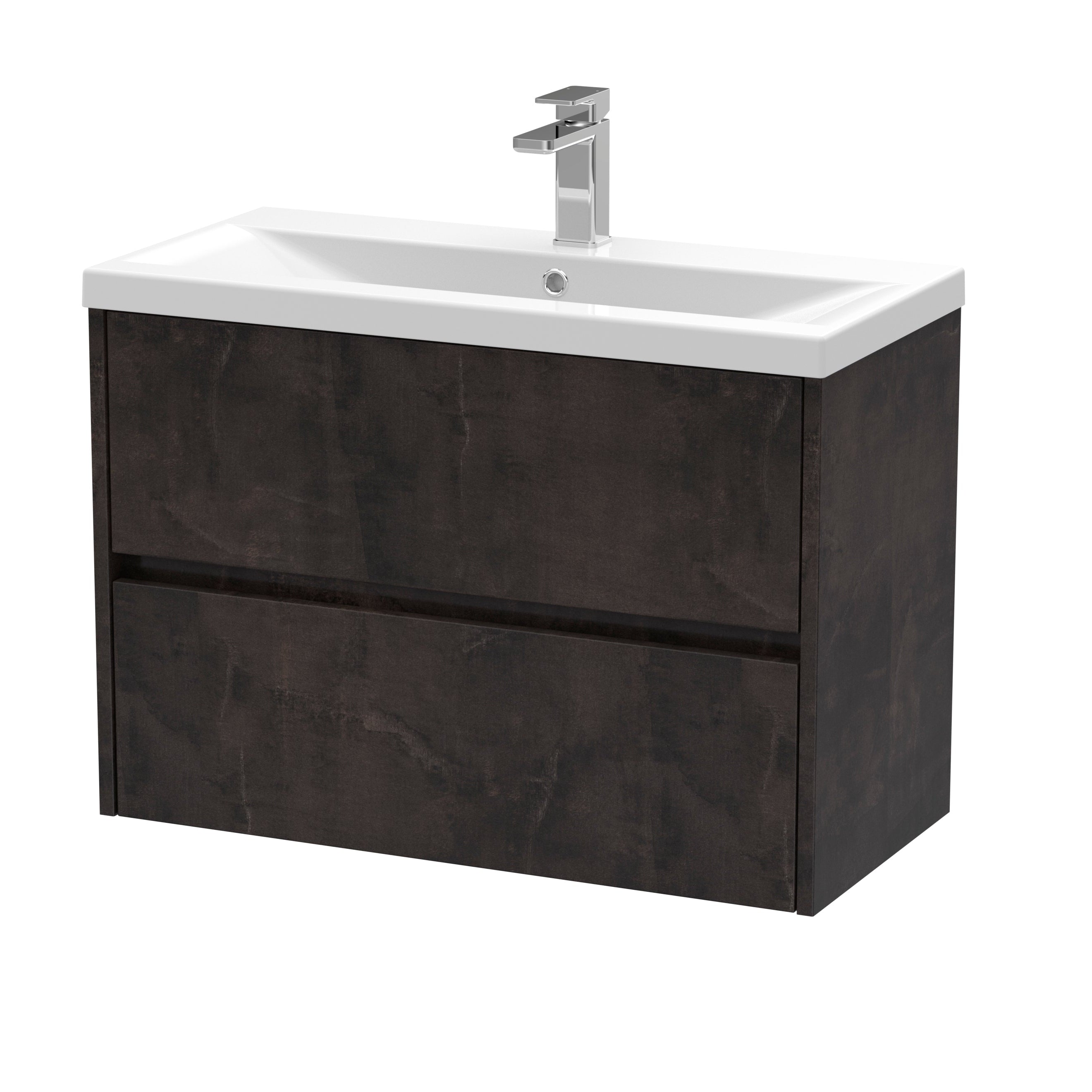 nuie 800mm wall hung 2 drawer unit basin 1hav2606a, Nuie, Wall Hung Vanity Unit, 1