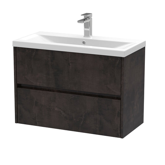 nuie 800mm wall hung 2 drawer unit basin 1hav2606a, Nuie, Wall Hung Vanity Unit, 1