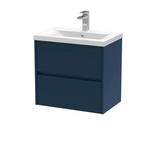 nuie 600mm wall hung 2 drawer unit basin 1hav2904a, Nuie, Wall Hung Vanity Unit, 1