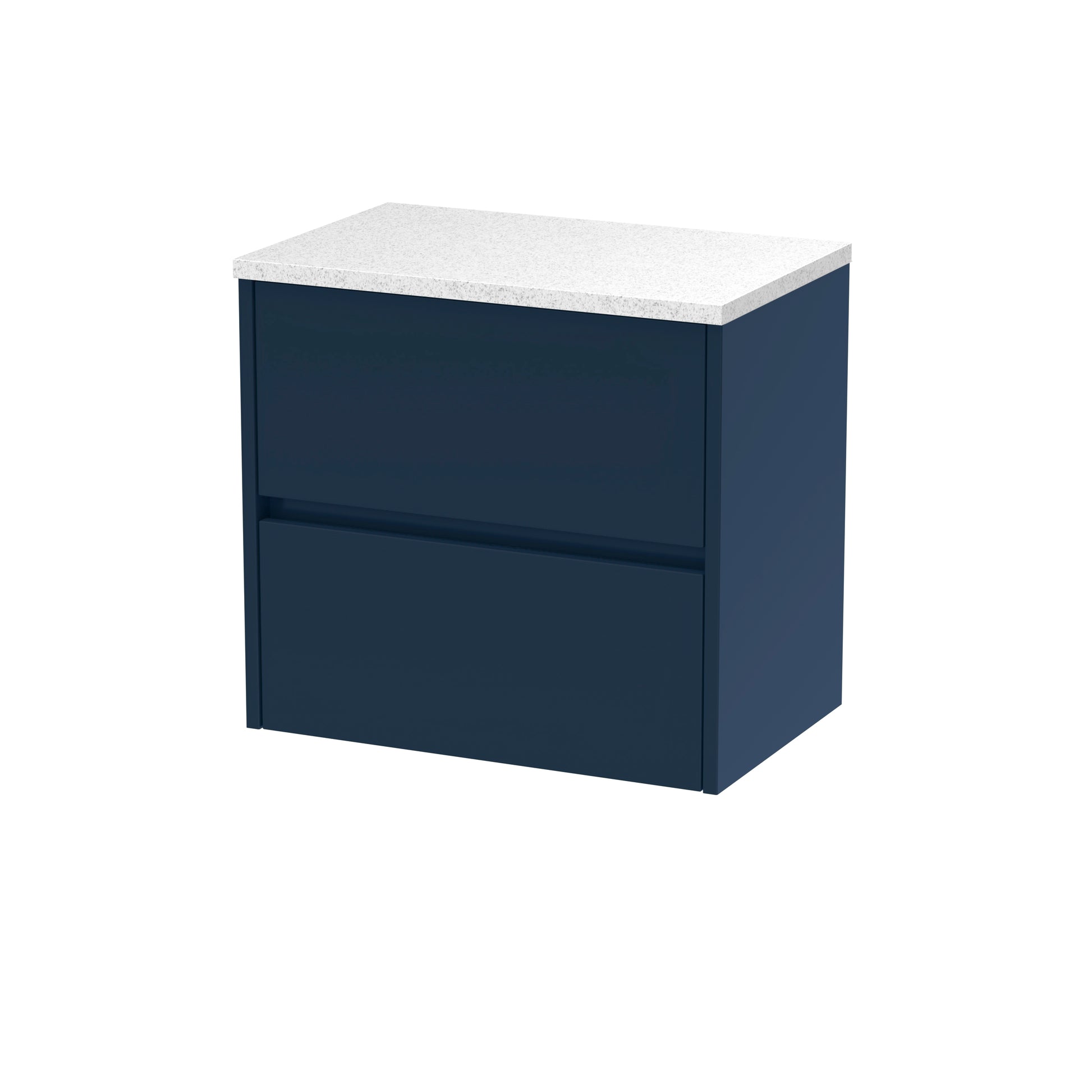 Nuie Havana 1200mm Wall Hung Unit Midnight Blue & Sparkling White Laminate Worktop