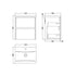 Havana Costal Grey 500mm Wall Hung 2 Drawer Unit & Mid-Edge Ceramic Basin