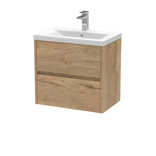nuie 600mm wall hung 2 drawer unit basin 1hav804a, Nuie, Wall Hung Vanity Unit, 1