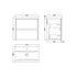 Havana Costal Grey 600mm Wall Hung 2 Drawer Unit & Mid-Edge Ceramic Basin