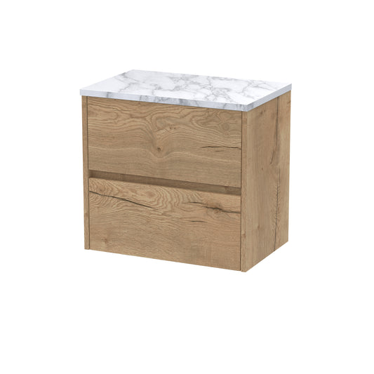 nuie 600 wall hung 2 drawer unit laminate worktophav804lcm, Nuie, Wall Hung Vanity Unit, 1