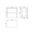 Havana Metallic Slate 600mm Wall Hung 2 Drawer Unit & Worktop