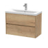 nuie 800mm wall hung 2 drawer unit basin 1hav806a, Nuie, Wall Hung Vanity Unit, 1