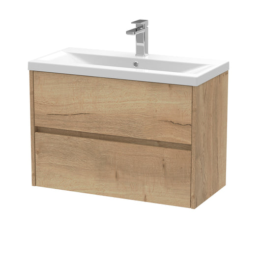 nuie 800mm wall hung 2 drawer unit basin 1hav806a, Nuie, Wall Hung Vanity Unit, 1