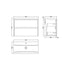 Havana Costal Grey 800mm Wall Hung 2 Drawer Unit & Mid-Edge Ceramic Basin