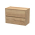 Havana Autumn Oak 800mm Wall Hung 2 Drawer Unit & Worktop