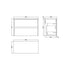 Havana 800mm Wall Hung 2 Drawer Unit & Worktop