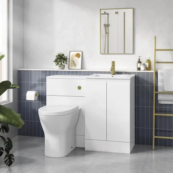 Quartz 1100mm Combined Basin Vanity Unit 2 Options