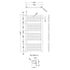 Nuie Straight Heated Ladder Rail 500x1100mm Chrome