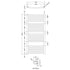 Nuie Curved Heated Ladder Rail 500x1100mm Chrome