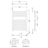 Nuie Electric Towel Radiator 500x690mm Anthracite