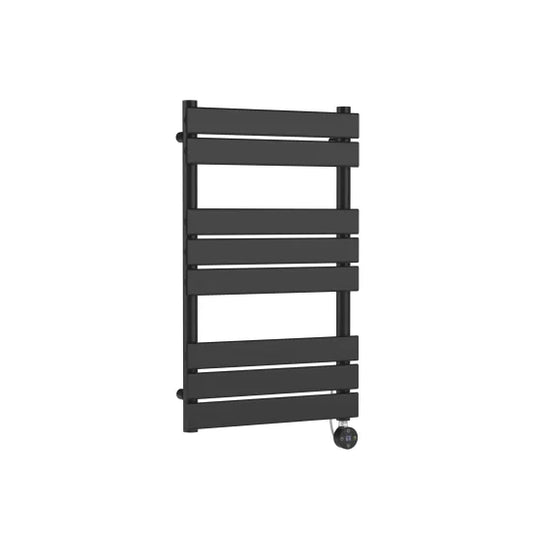 Nuie Square Flat Electric Towel Radiator 840x500mm Anthracite