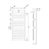 Nuie Flat Panel Heated Towel Rail 500x1213mm Chrome