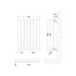 Revive Horizontal Single Panel Radiator 600x412mm Gloss White