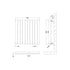 Revive Horizontal Single Panel Radiator 600x586mm Gloss White