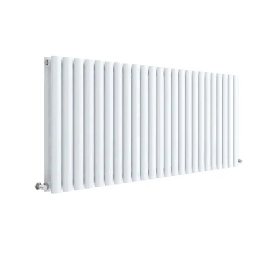 Revive Horizontal Double Panel Radiator 600x1398mm Gloss White