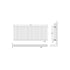 Revive Horizontal Double Panel Radiator 600x1398mm Gloss White