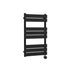Nuie Square Electric Flat Towel Radiator 840x500mm Matt Black
