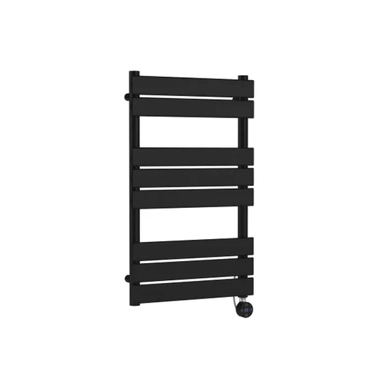 Nuie Square Electric Flat Towel Radiator 840x500mm Matt Black