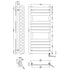 Nuie Square Electric Flat Towel Radiator 1213x500mm Matt Black
