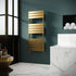 Piazza Square Flat Towel Radiator 1213x500mm Brushed Brass