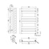 Nuie Electric Square Flat Towel Radiator 840x500mm Brushed Brass