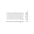 Revive Horizontal Double Panel Radiator 600x1572mm Anthracite