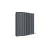Sloane Horizontal Double Panel Radiator 600x586mm Anthracite